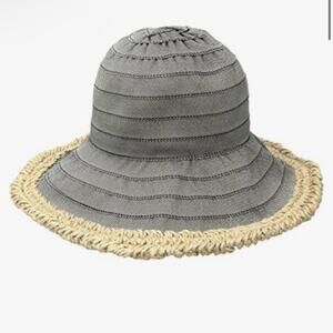 SAN DIEGO HAT COMPANY Blue Denim-Look Wide Brim Hat Braided Rope Trim